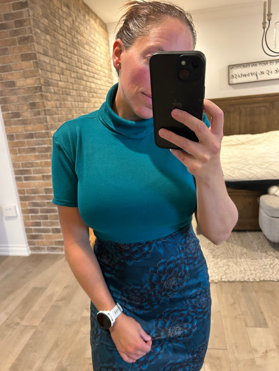 rib sarcelle et fleuri