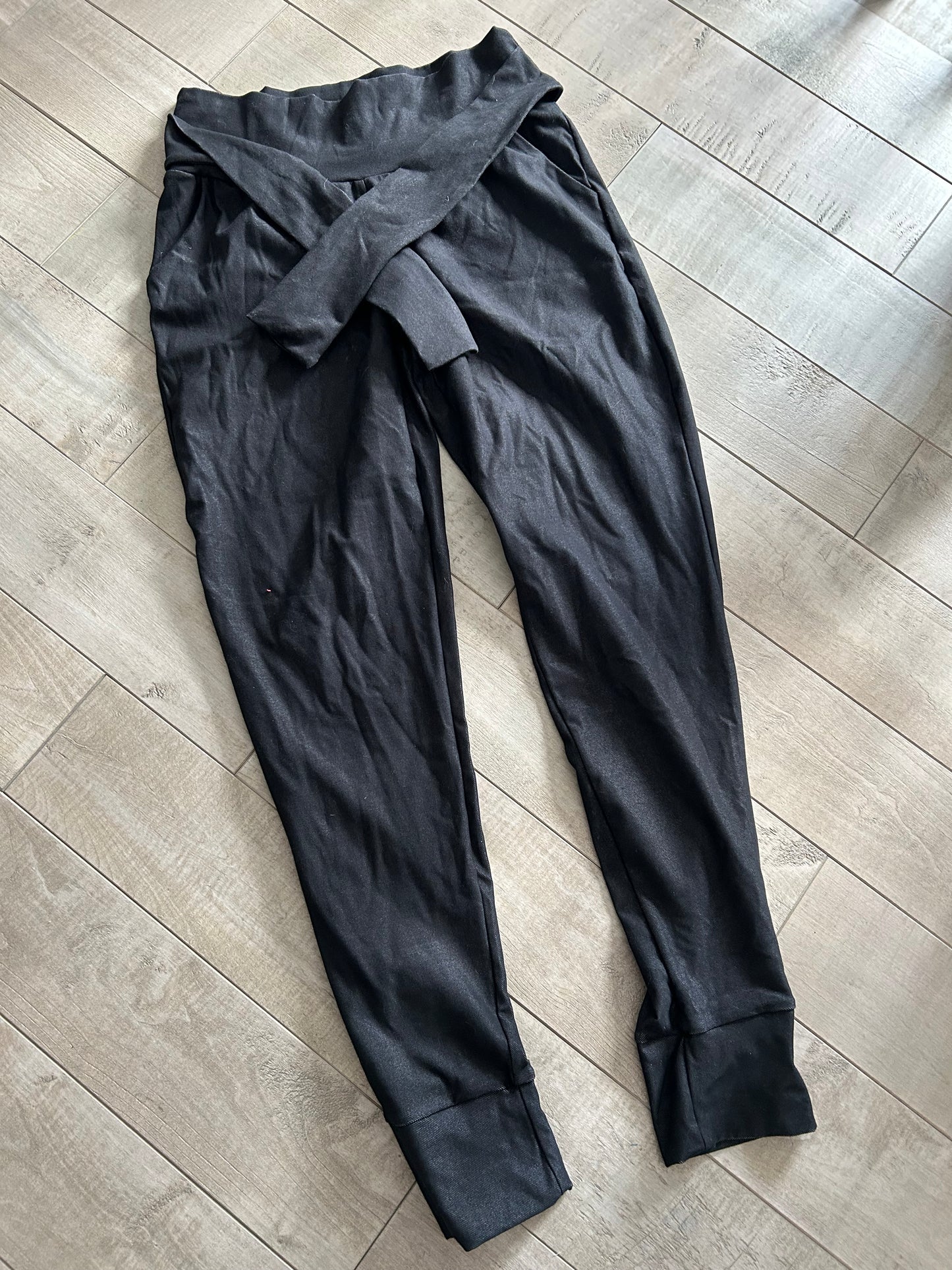 jogging a noeud jeans noir large +4 po