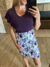 Charger l&#39;image dans la galerie, camisole fleuri mauve manche froufrou plum
