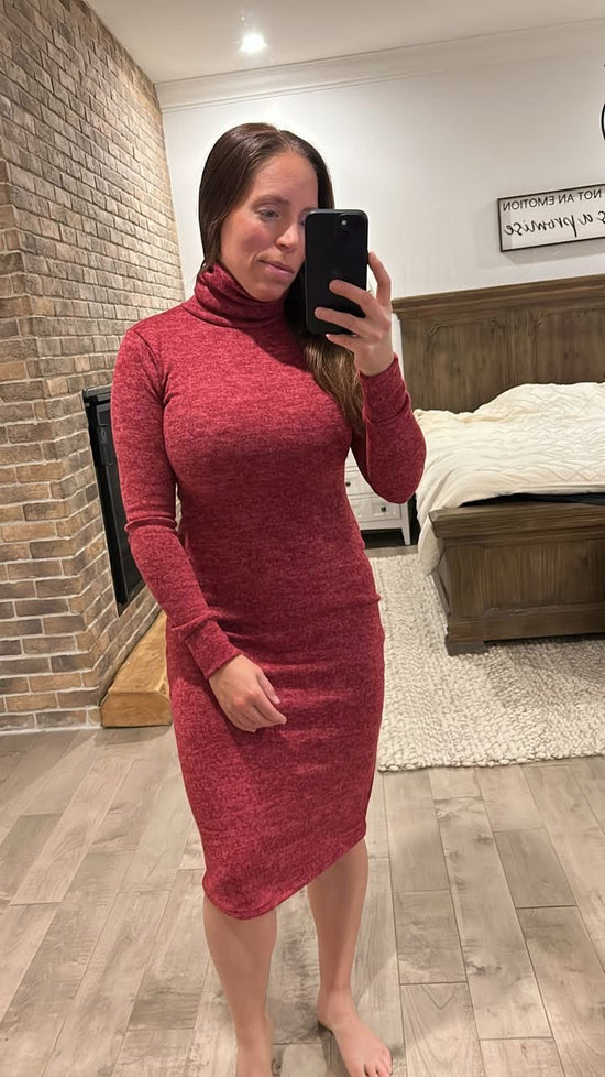 robe rouge cerise longue