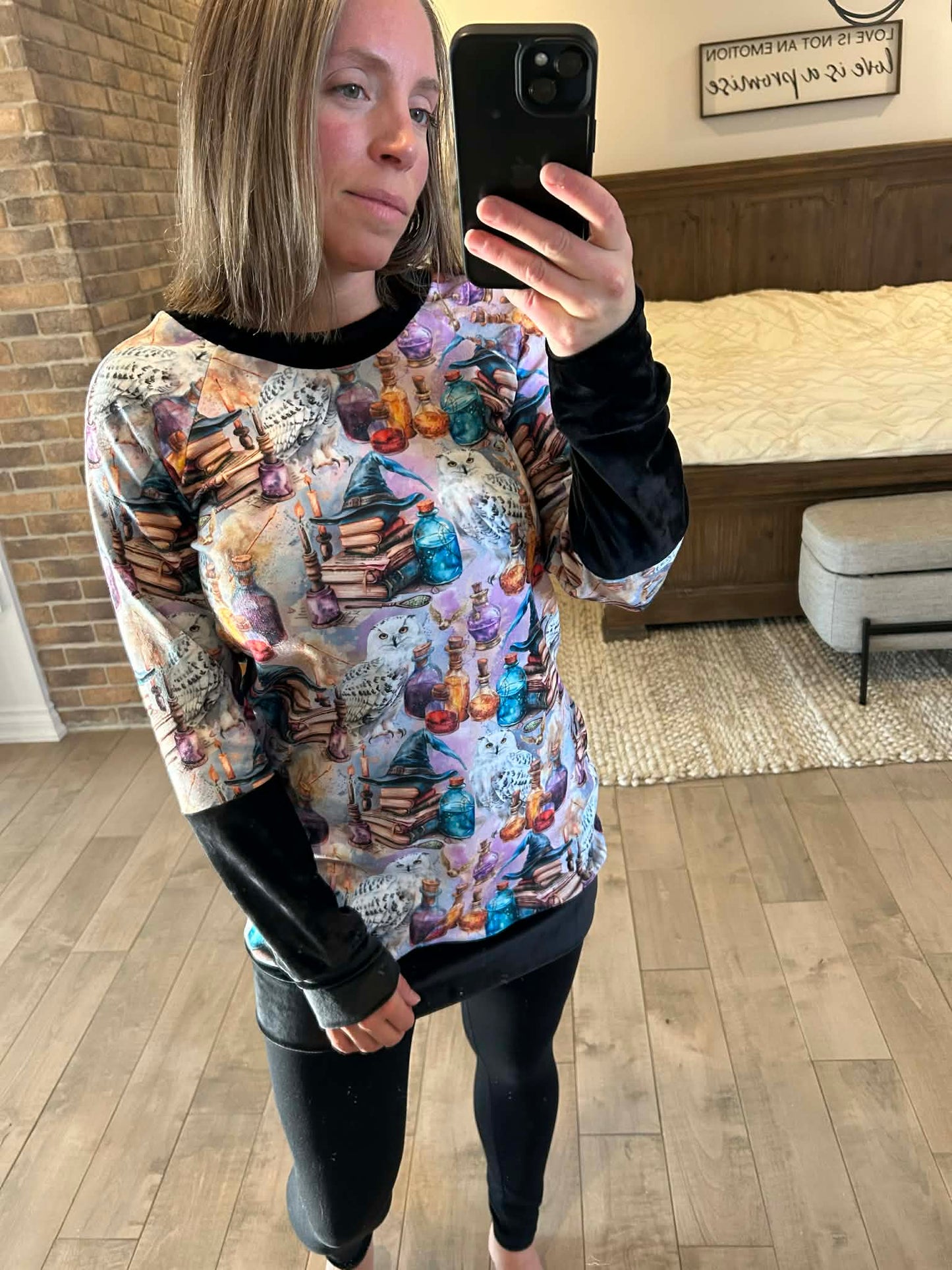 Chandail Magicien & velour noir