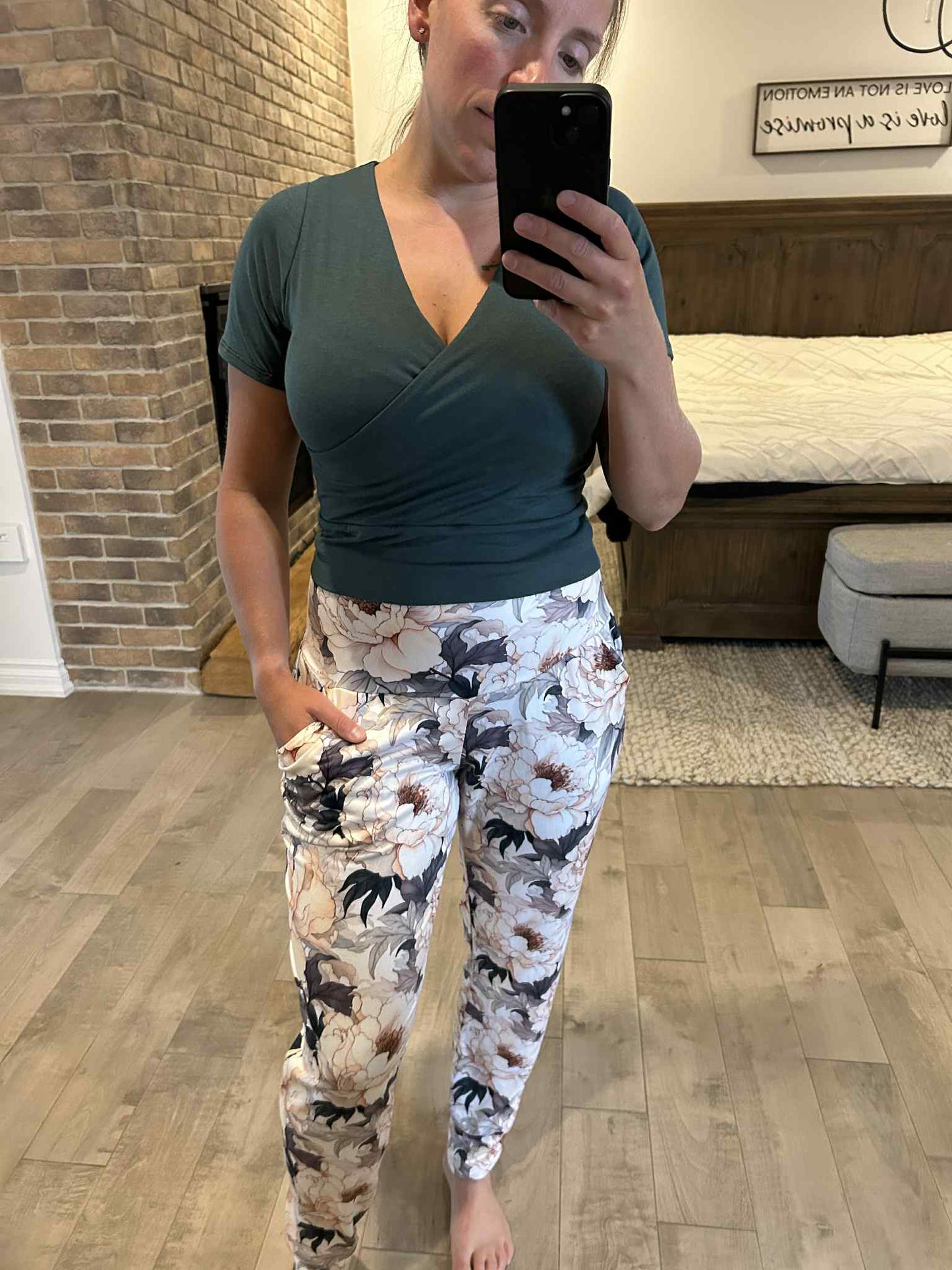 jogging automne fleur beige