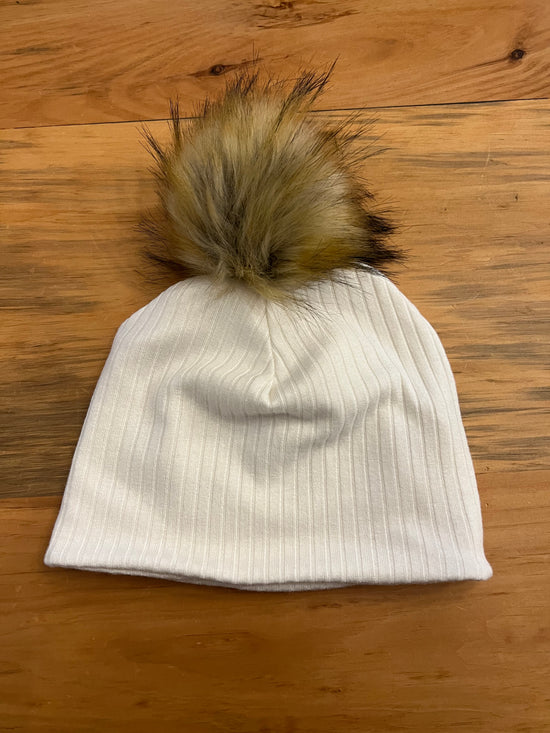 tuque femme blanche double french terry Maman louve creation