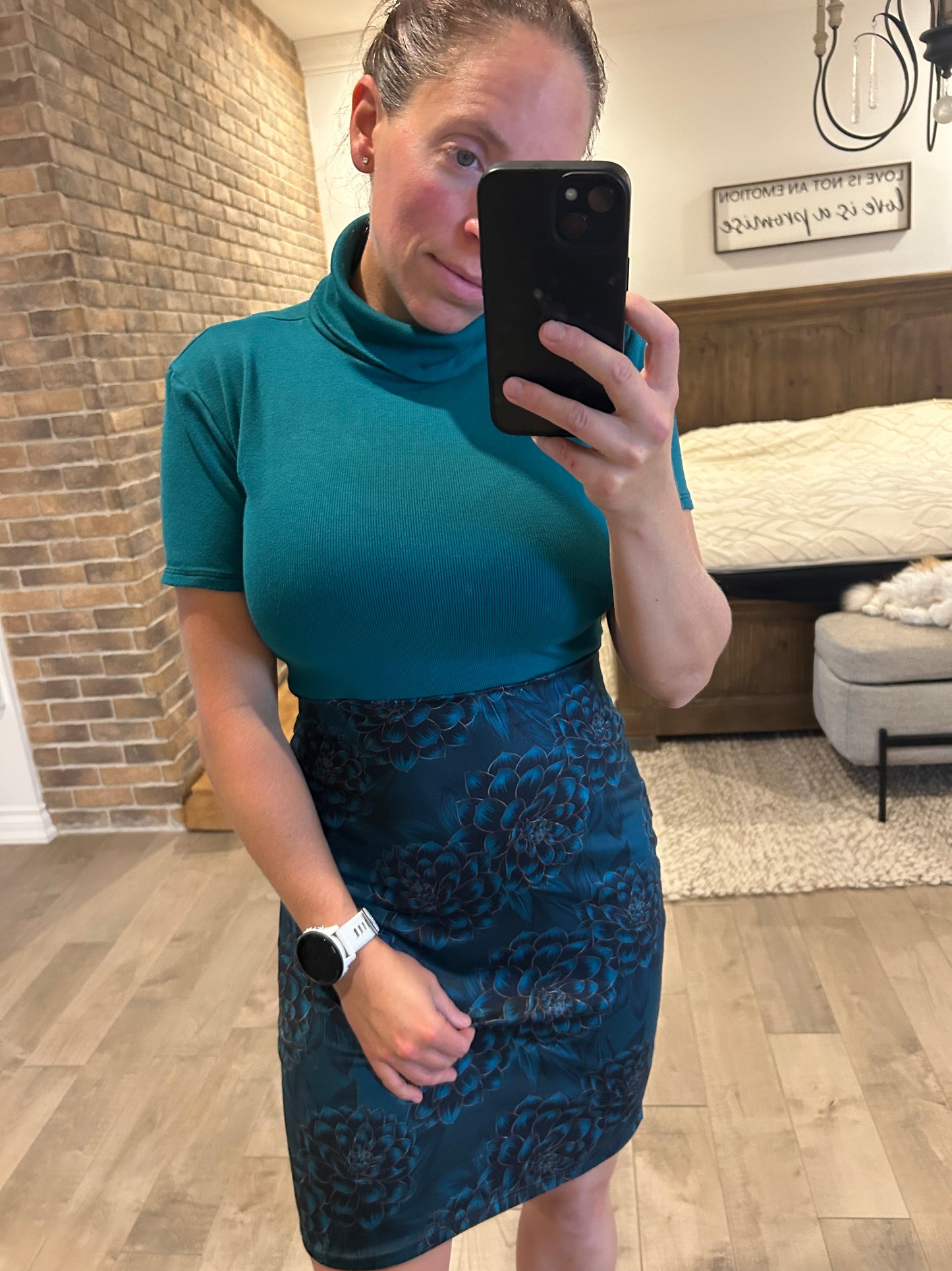 rib sarcelle et fleuri