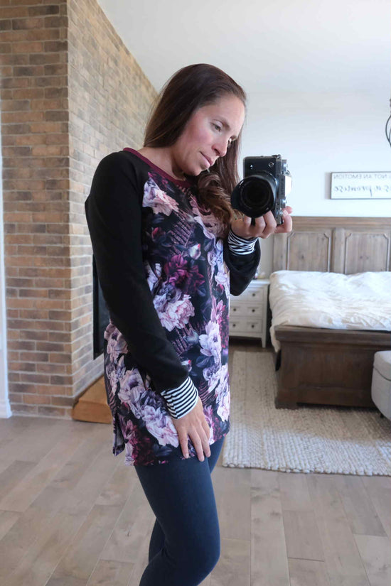 Tunique squish mauve et fente